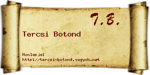 Tercsi Botond névjegykártya